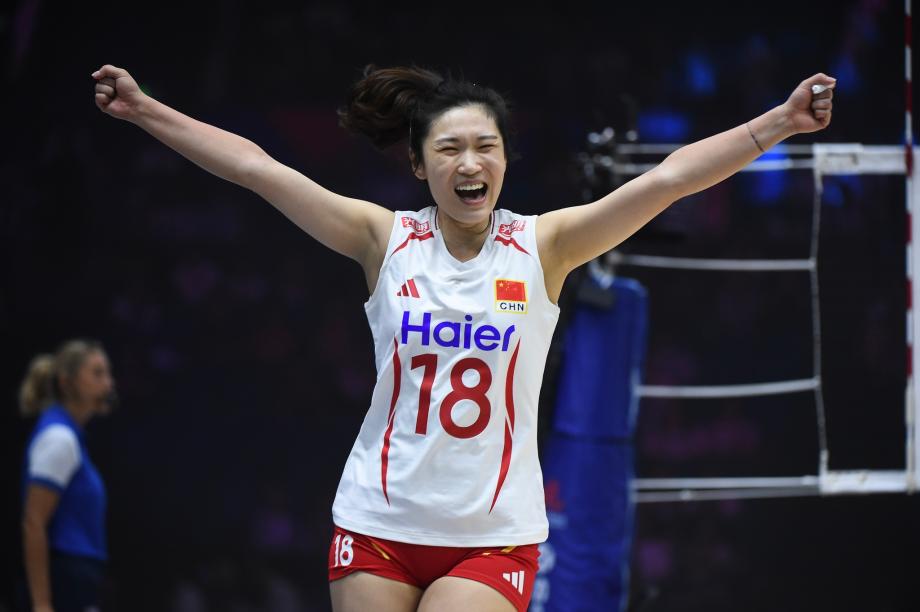 [图]世界女排联赛南京站：中国女排3-1胜波兰女排