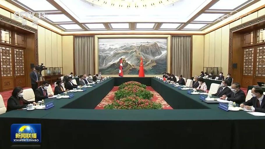 赵乐际同尼泊尔联邦院主席举行会谈