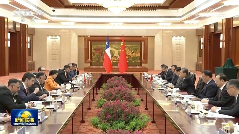 赵乐际同智利众议长举行会谈