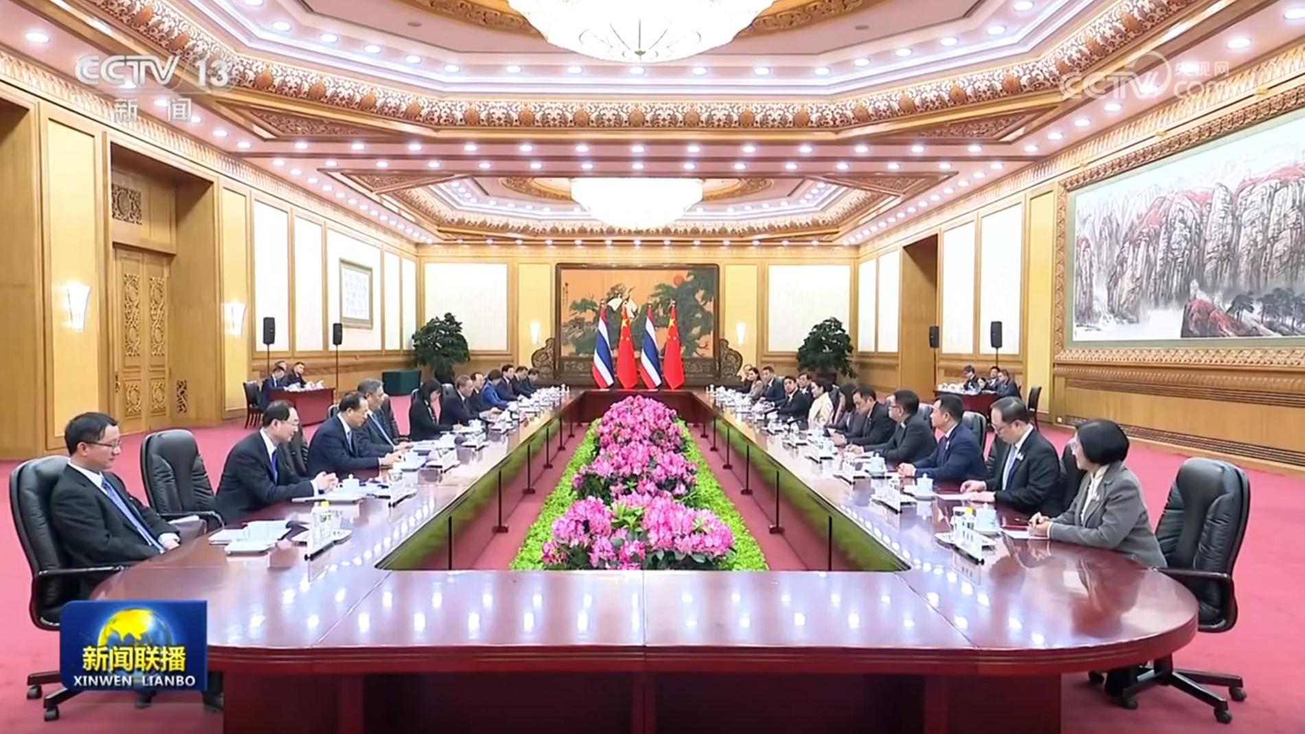 李强同泰国总理会谈