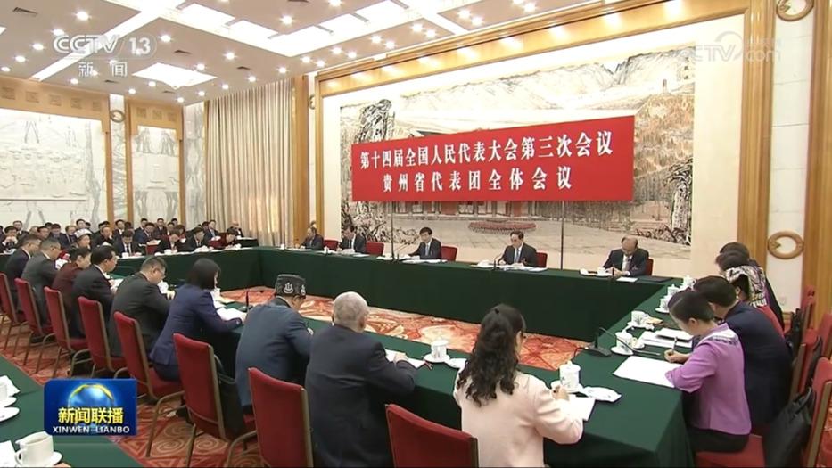 王沪宁参加贵州代表团审议