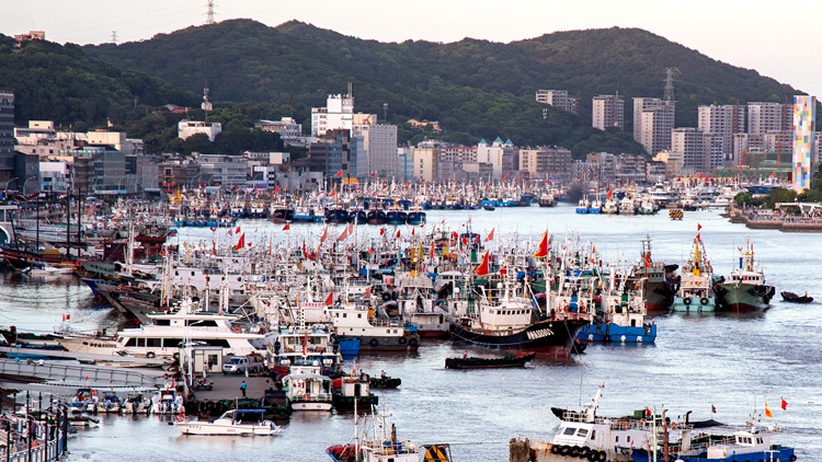 浙江舟山沈家門漁港