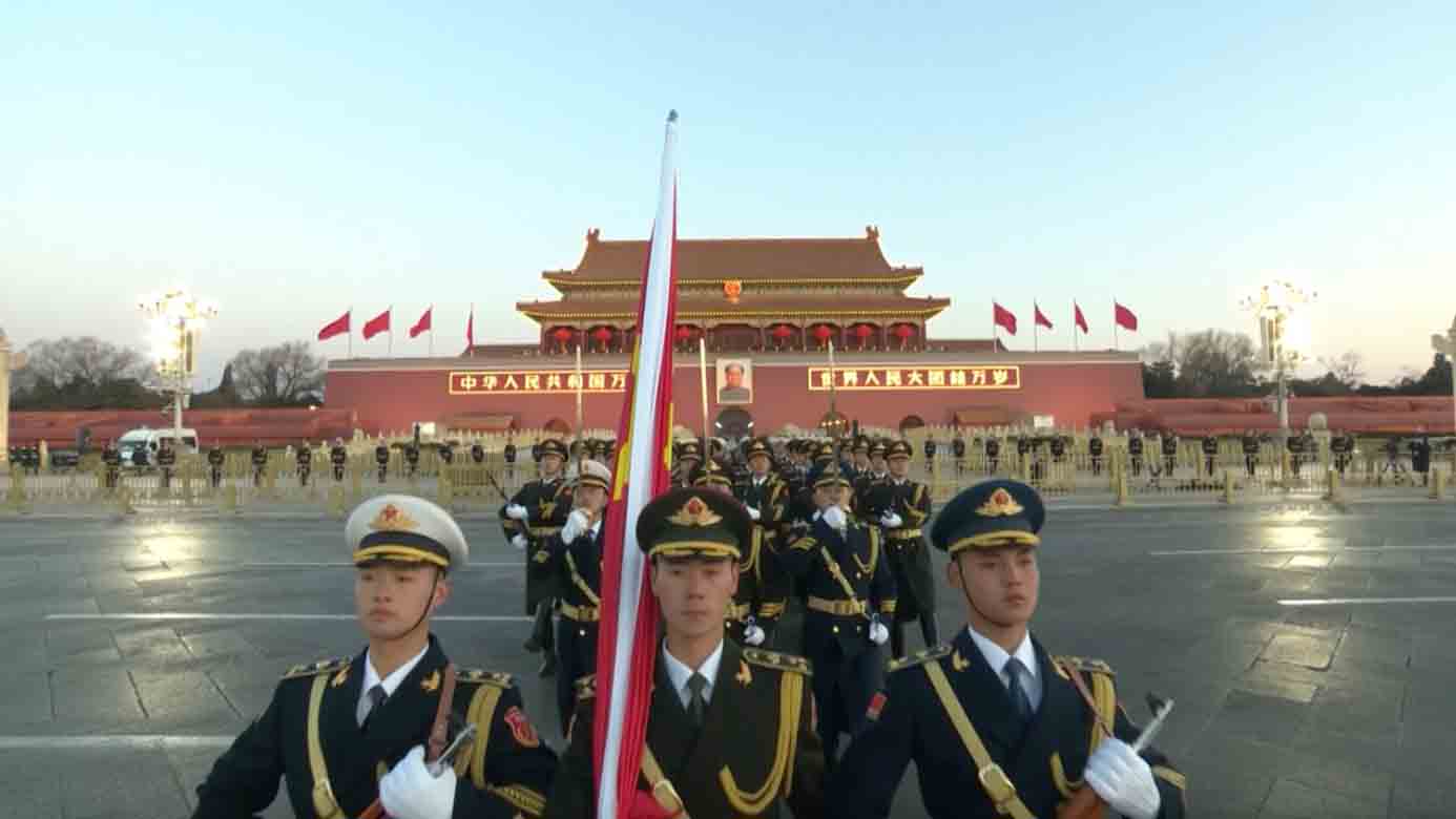 China starts new year with flag-raising ceremony at Tian'anmen Square