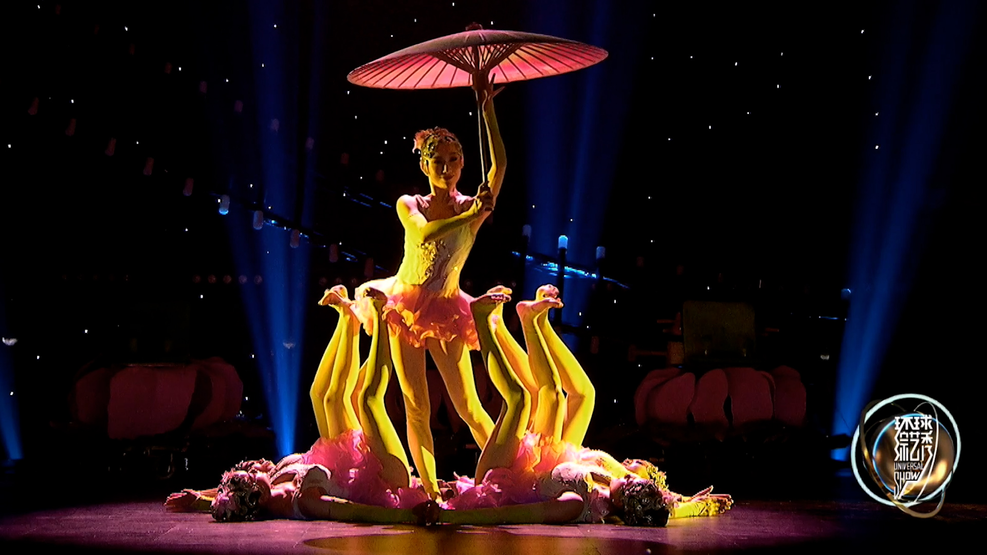 Acrobatic performance: Moonlight over the Lotus Pond