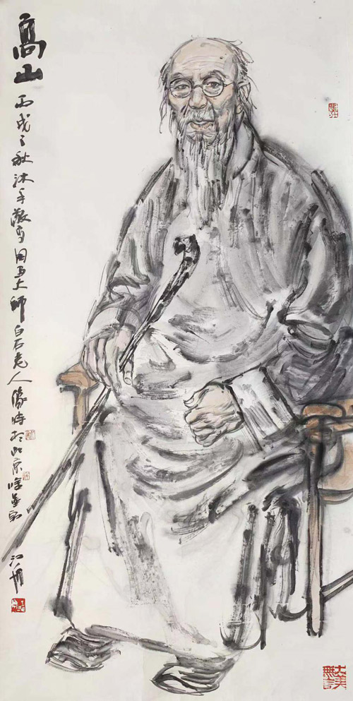 张江舟 齐白石 68cm×137cm