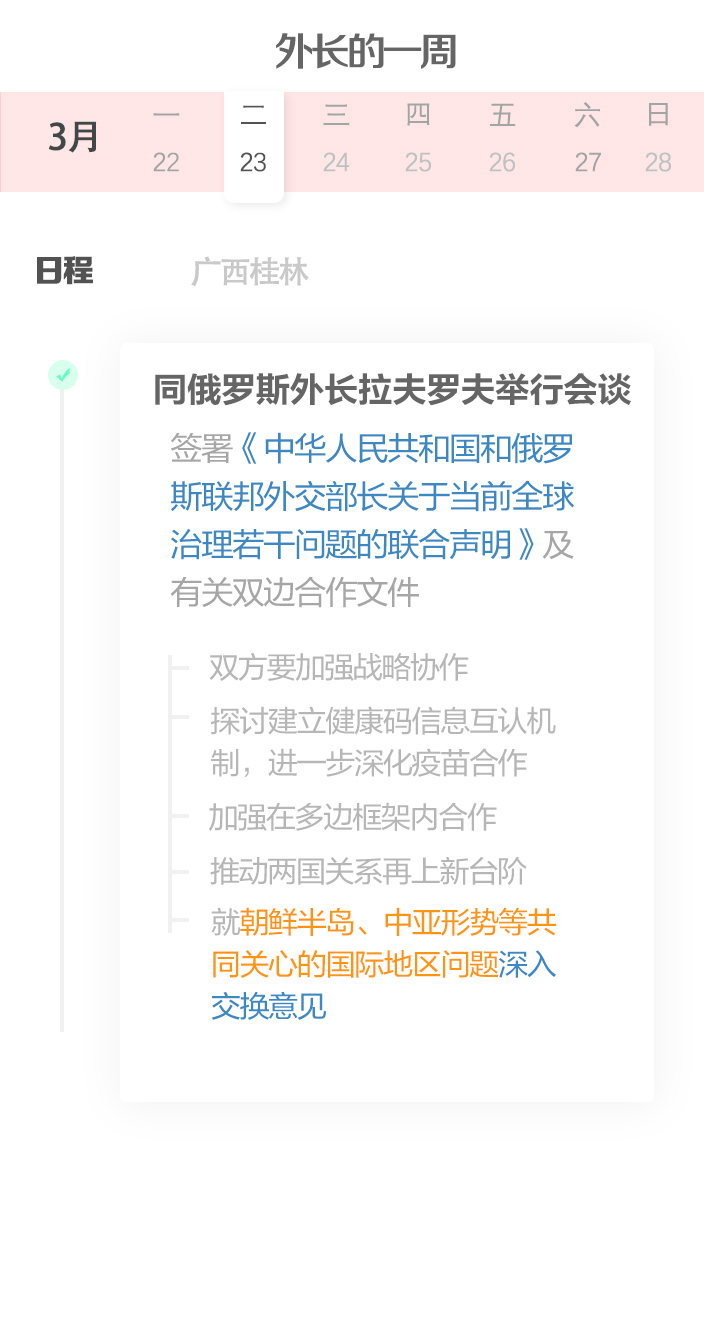 王毅的一周 很忙