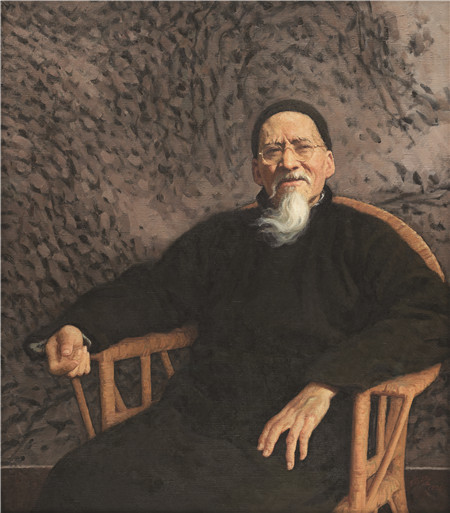 《晚年黄宾虹》 靳尚谊 1996年 布面油彩 115×99cm