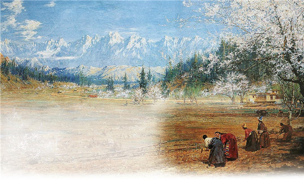 春到西藏（油画） 153×234厘米 1954年 董希文 中国国家博物馆藏