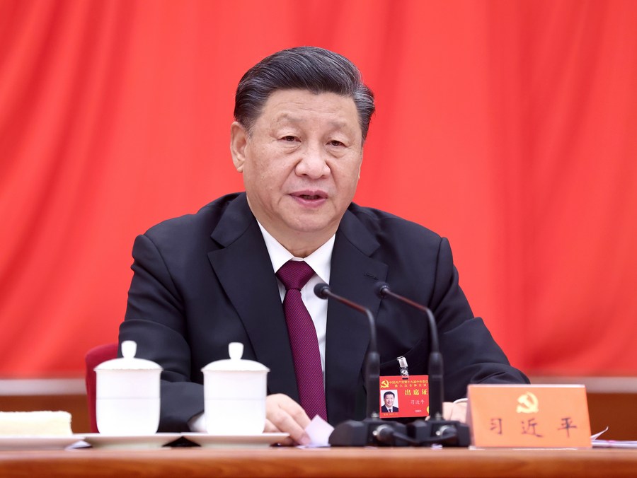 Xi Jinping, general secretary of the Communist Party of China (CPC) Central Committee, makes an important speech at the sixth plenary session of the 19th CPC Central Committee in Beijing, capital of China. The session was held in Beijing from Nov. 8 to 11. (Xinhua/Ju Peng)