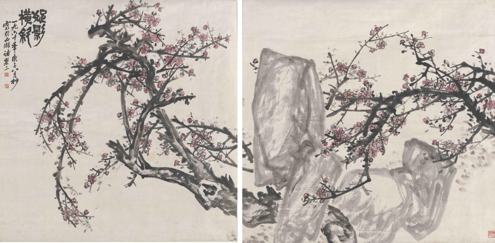 疏影横斜 133×266cm 中国美术学院藏 1960