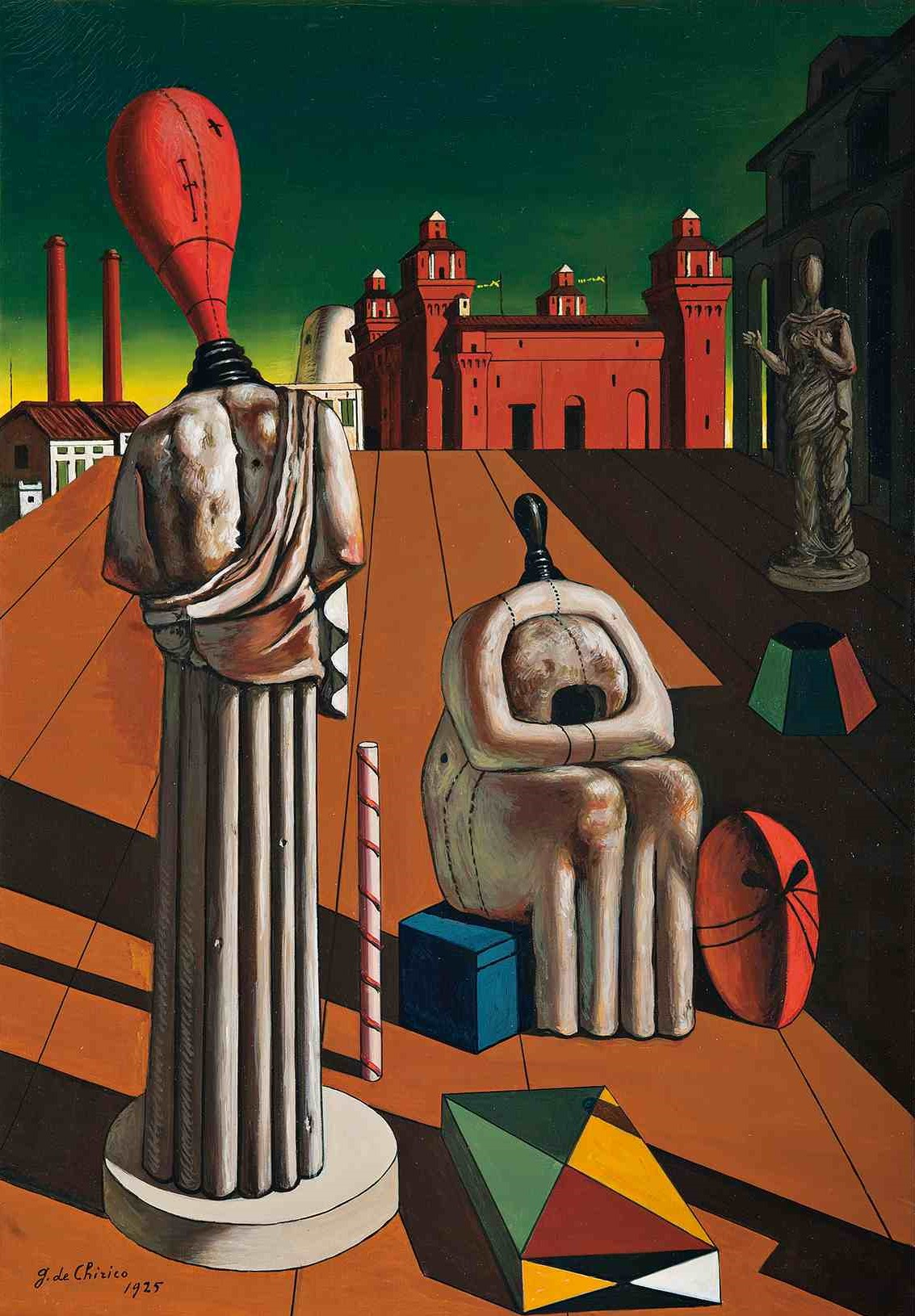 令人不安的缪斯（油画） 97×66厘米 1925年   乔尔乔·德·基里科