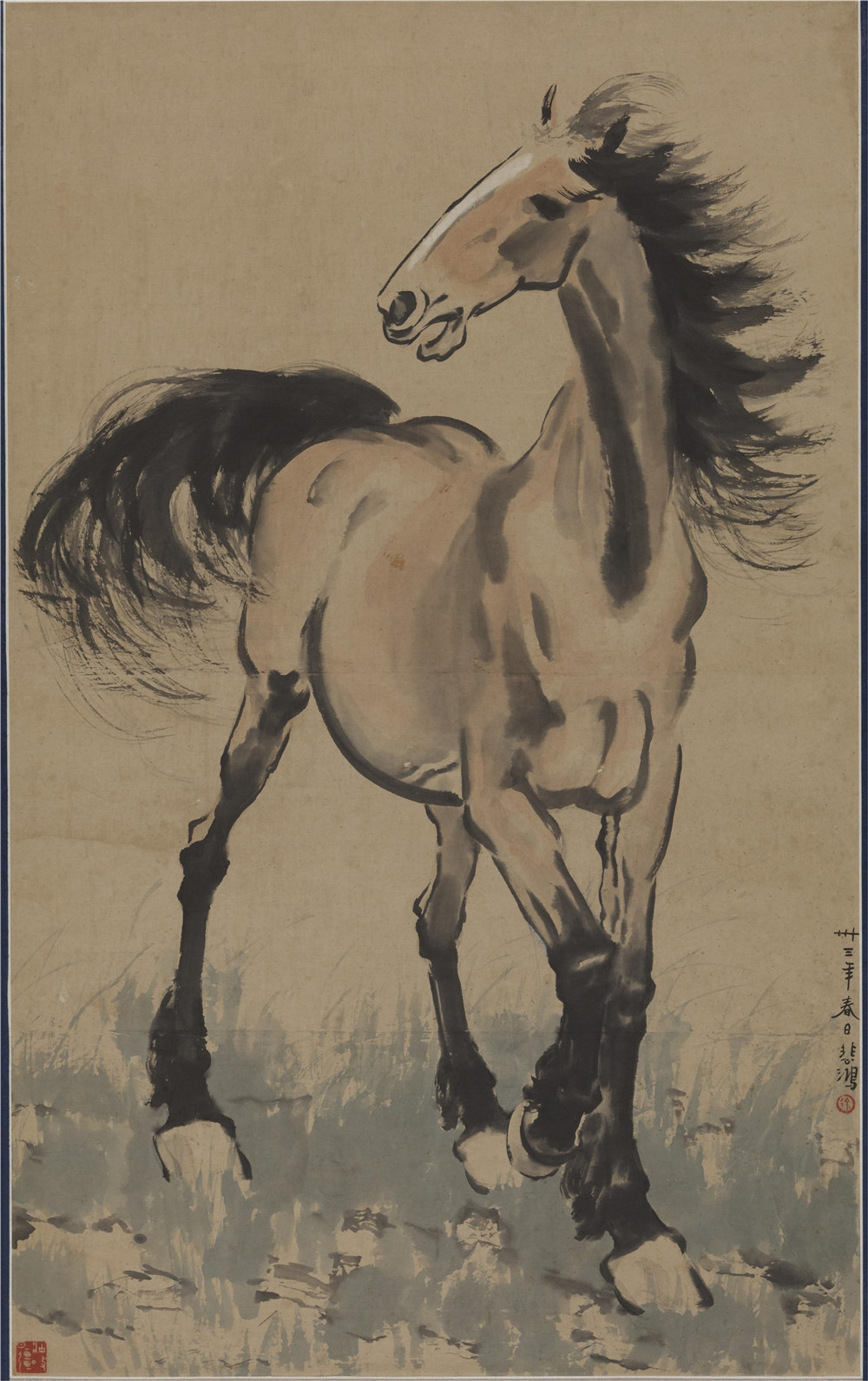 马  徐悲鸿  1944年  101×62.2cm  纸本设色   中国美术馆藏