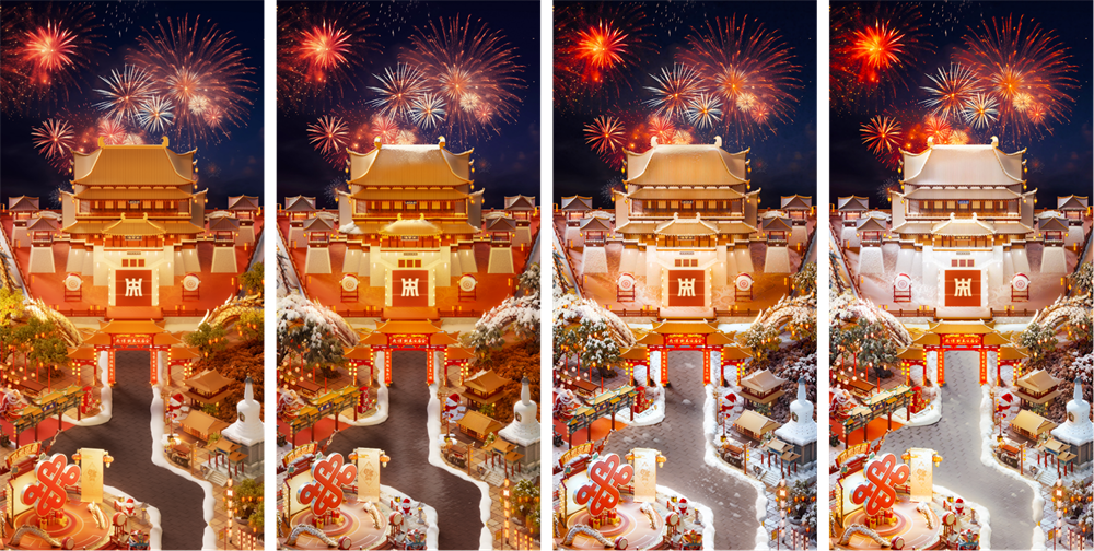 “2024央博龙年新春云庙会”之“同乐大街”AIGC风景