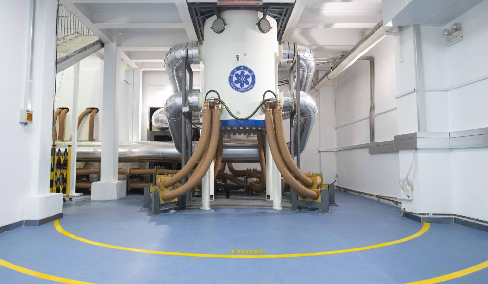 This photo taken on Sept. 22, 2024 shows the resistive magnet independently developed by Chinese scientists at the High Magnetic Field Laboratory of the Hefei Institutes of Physical Science under the Chinese Academy of Sciences (CHMFL) in Hefei, Anhui Province in east China. (Xinhua/Zhang Duan)