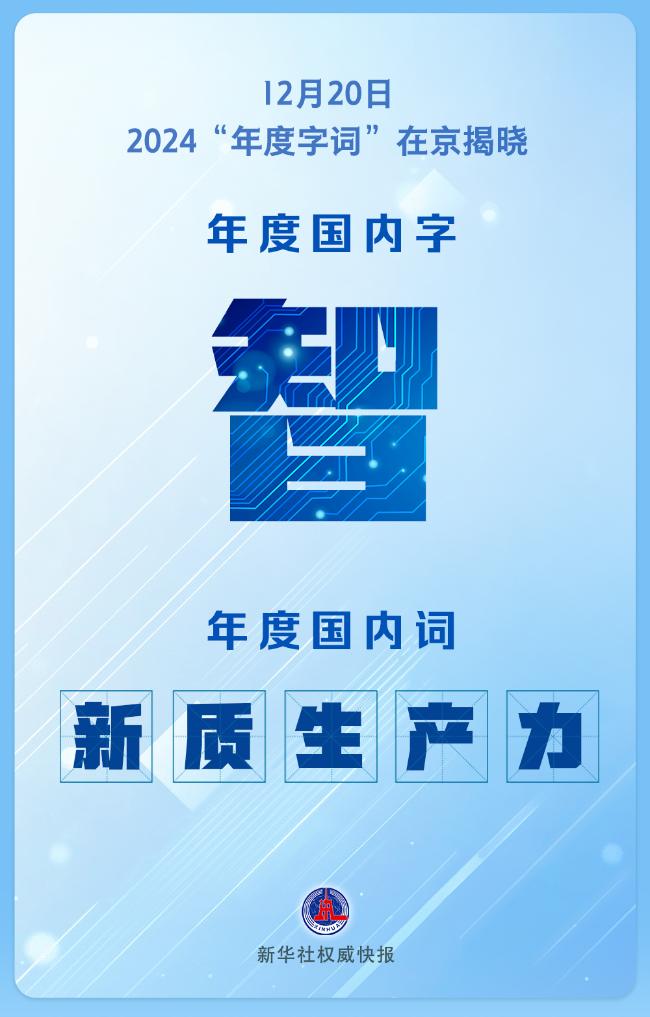 新华社权威快报丨2024“年度字词”揭晓