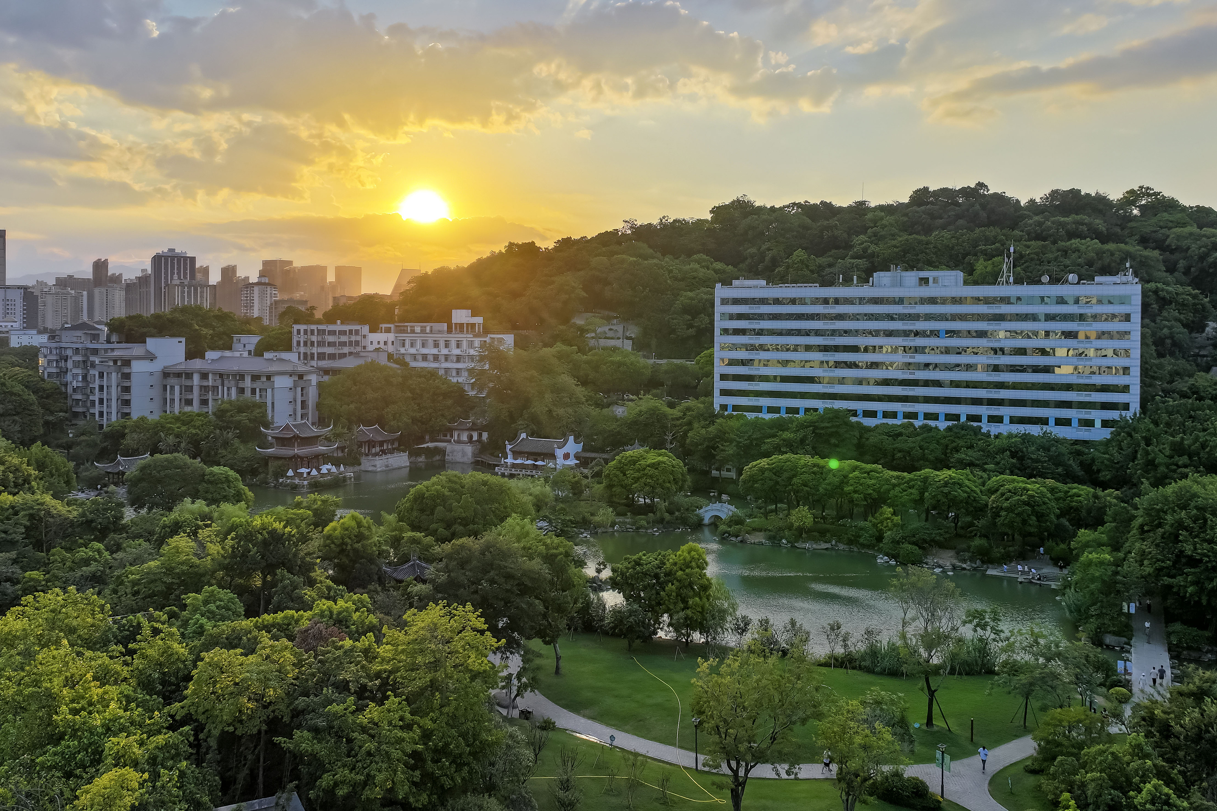 2024年7月17日，福州市鼓樓區(qū)黎明湖生態(tài)濕地公園。