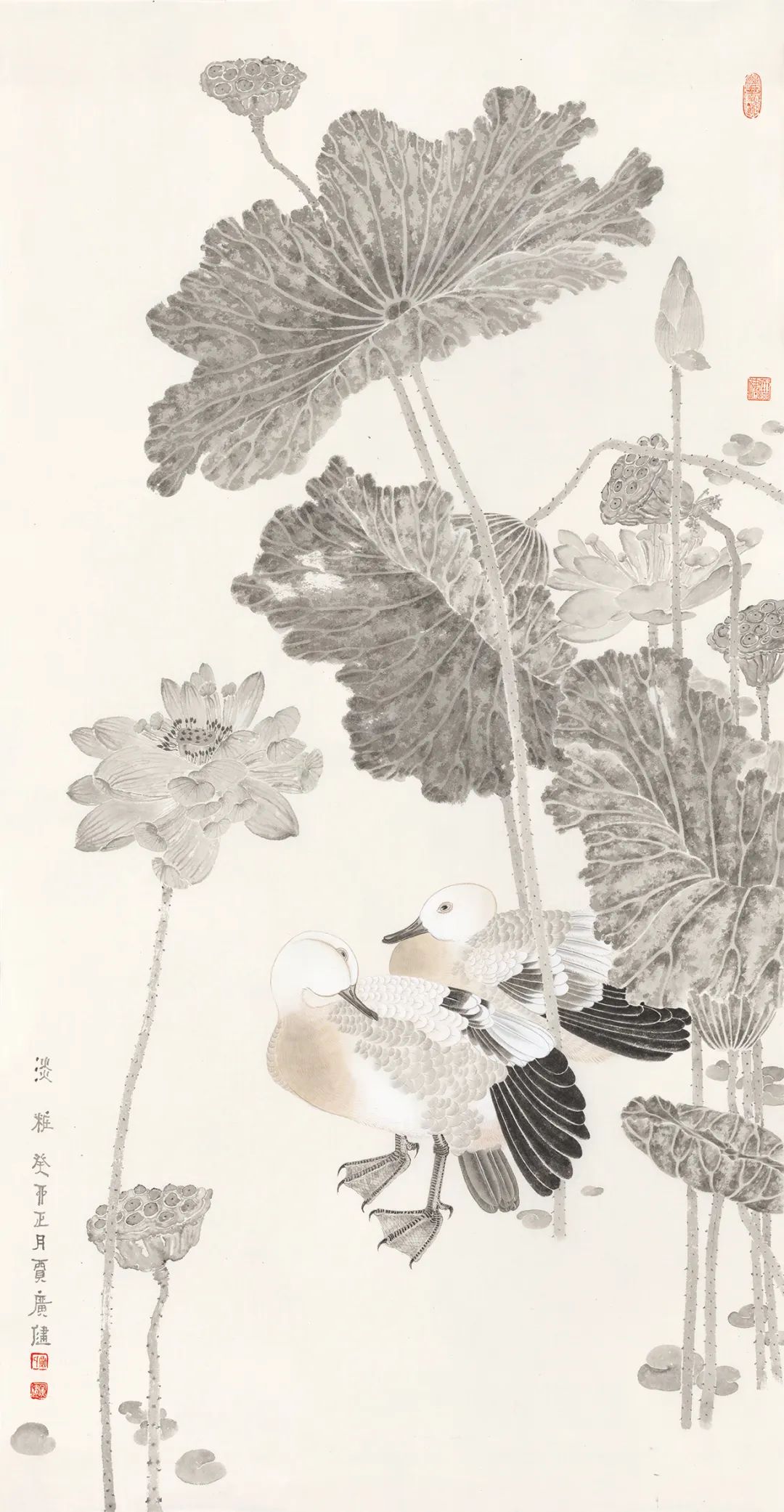 《淡粧》  贾广健  136×68cm  2023年  纸本设色