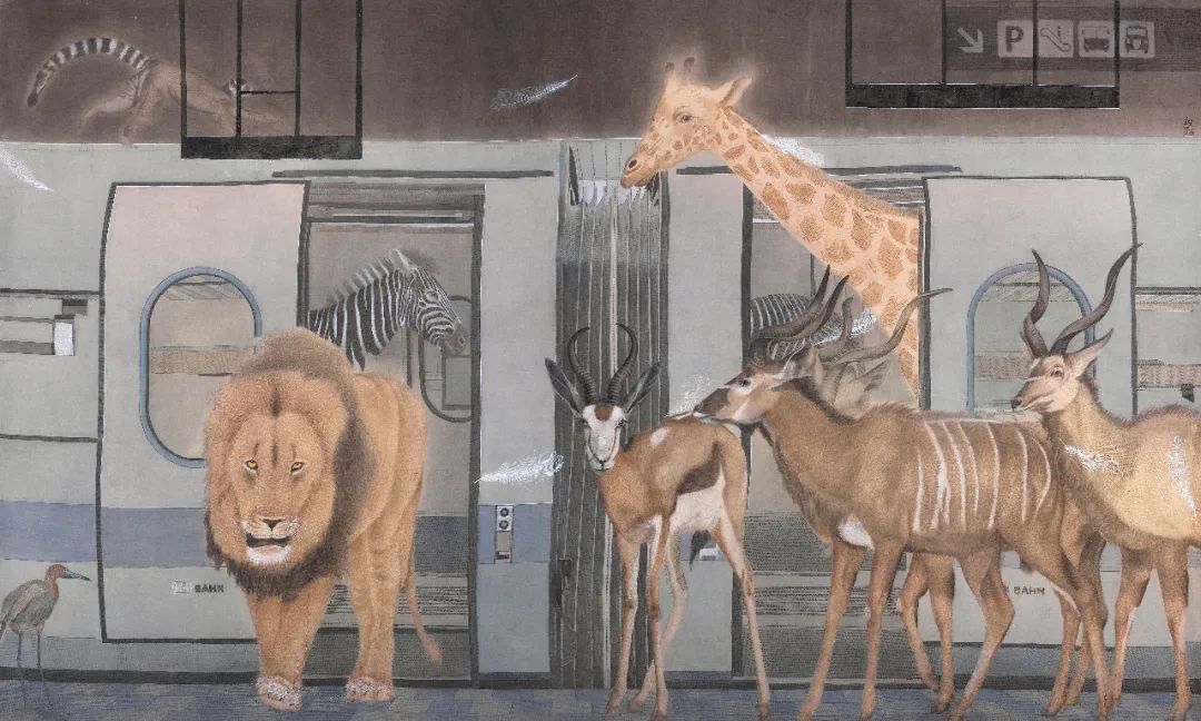 《新程向远》  罗翔  140×230cm  2024年  绢本设色