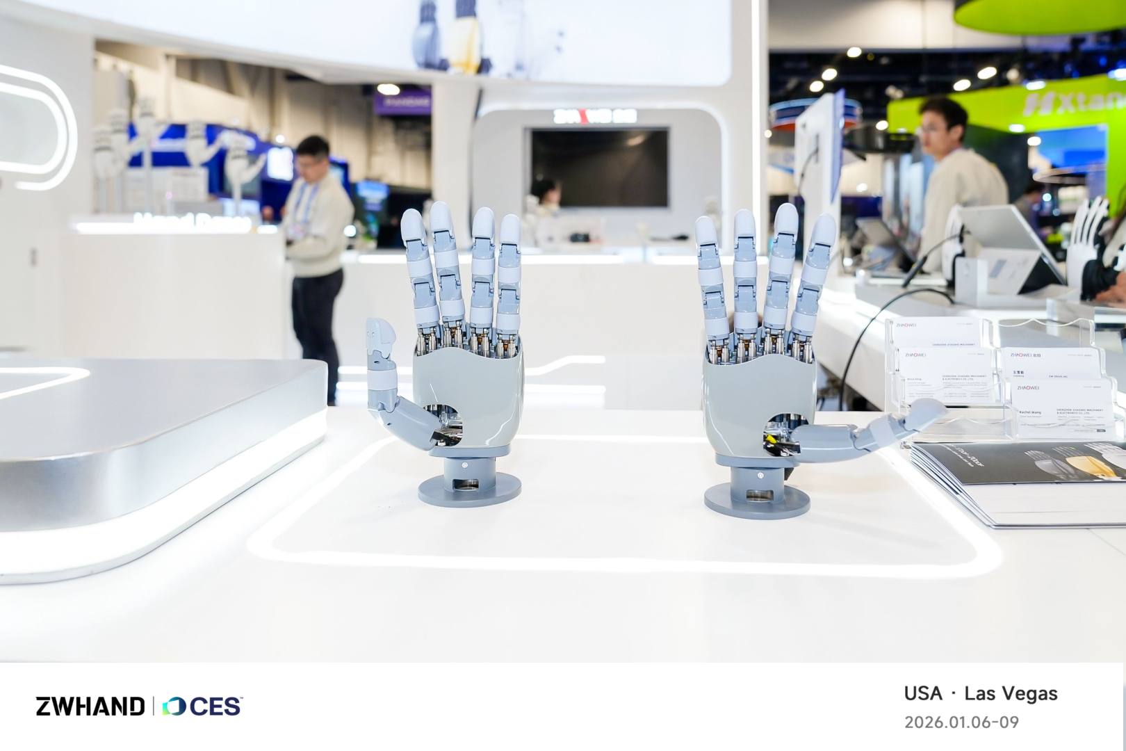 兆威机电第三代20自由度灵巧手亮相2026CES展