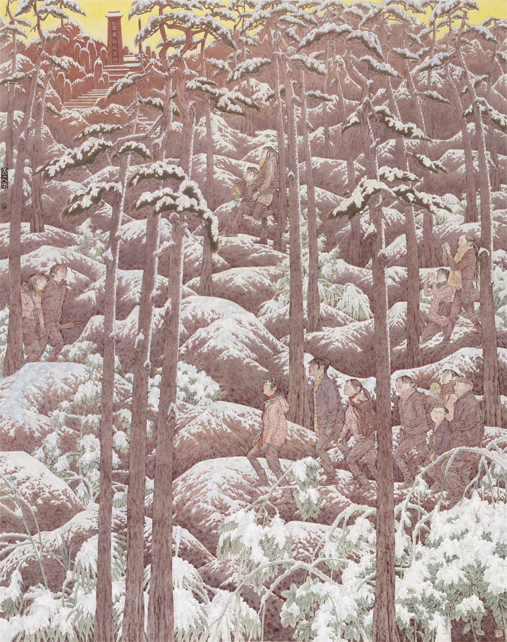 8陈孟昕 《雪之祭》 纸本工笔 200&times;190cm 2025年