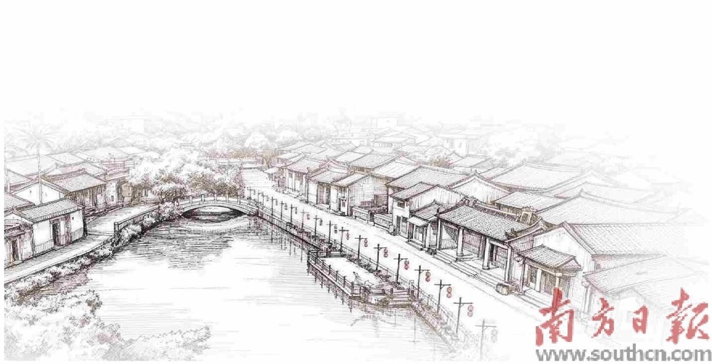 岭南古村建筑独具韵味。