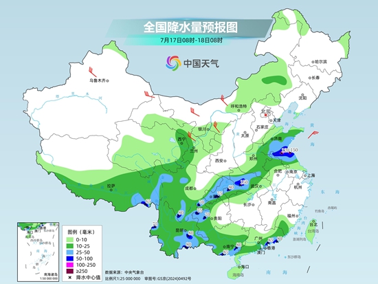陕西四川盆地等地局地有大暴雨 南方多地暑热昼夜连轴转