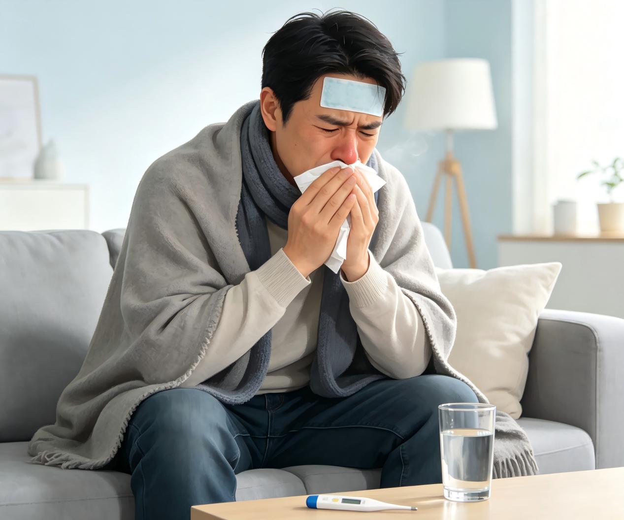 换季呼吸道疾病症状（图片由AI生成）
