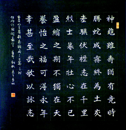 智永草書古詩_智永真書千字文集字古詩